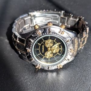 Designer Titanium & Gold Watch